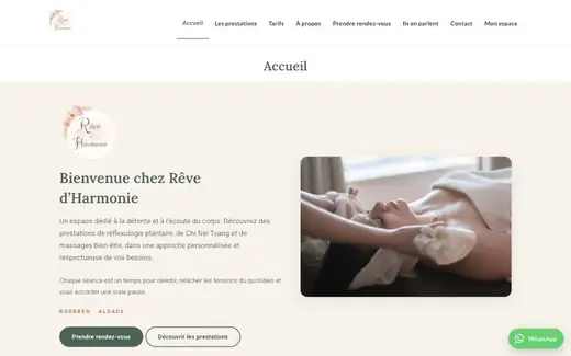 Site Rêve d'Harmonie réalisé par Artisan Digital