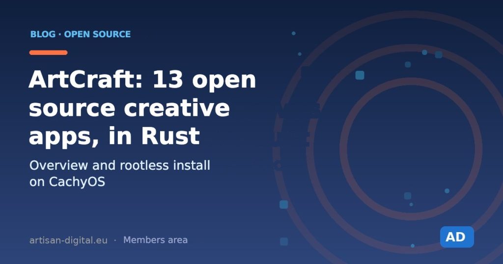 ArtCraft: 13 open-source creative apps rewritten in Rust — we installed them