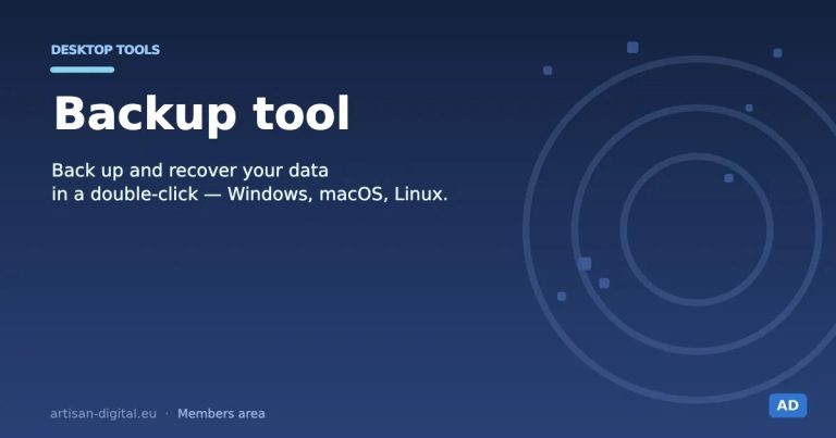 Backup tool: back up and recover your data in one double-click (Windows, macOS, Linux)