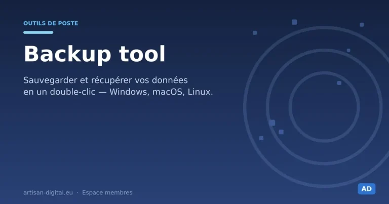 Backup tool — sauvegarder et récupérer vos données, Windows, macOS, Linux