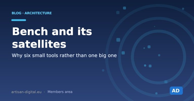 Bench and its satellites: why six small tools rather than one big one