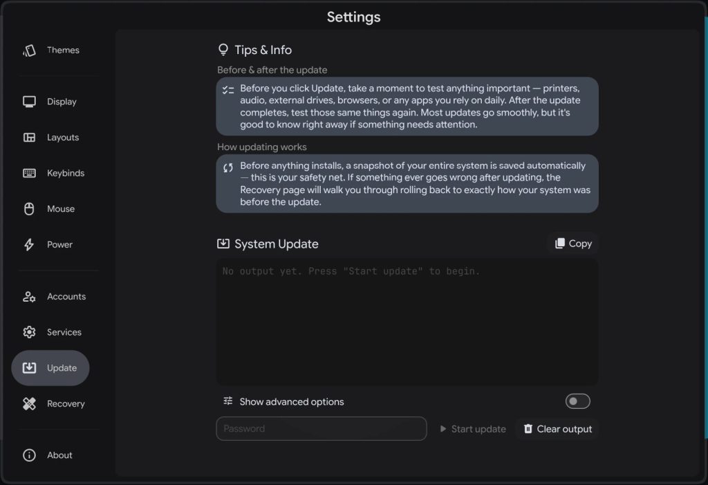 Update with Snapper snapshot and rollback (project image)